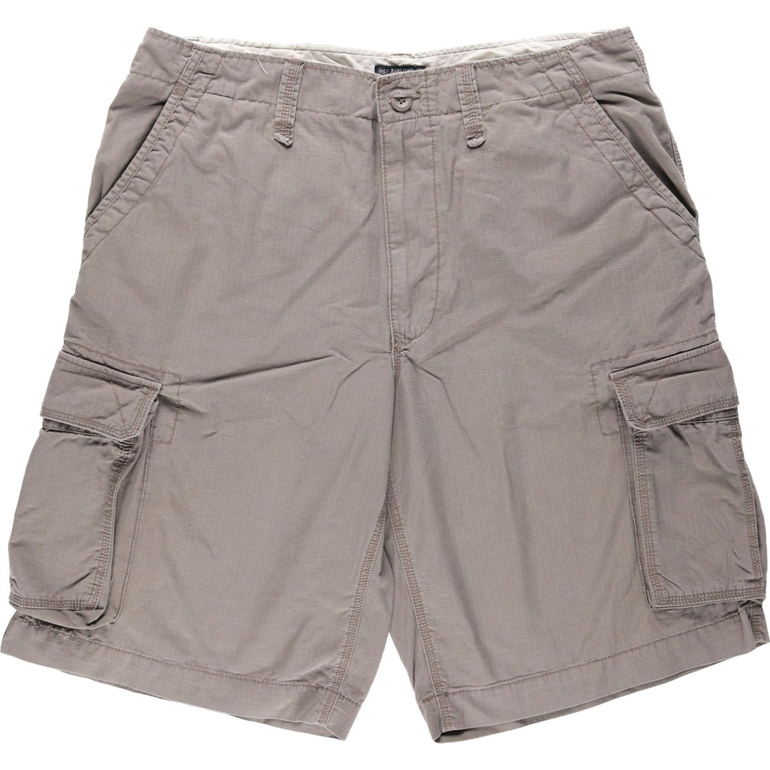 2000'S Ralph Lauren POLO JEANS COMPANY Ripstop Cargo Shorts (Men's W39 equivalent) cotton Khaki type beige Vintage Second Hand