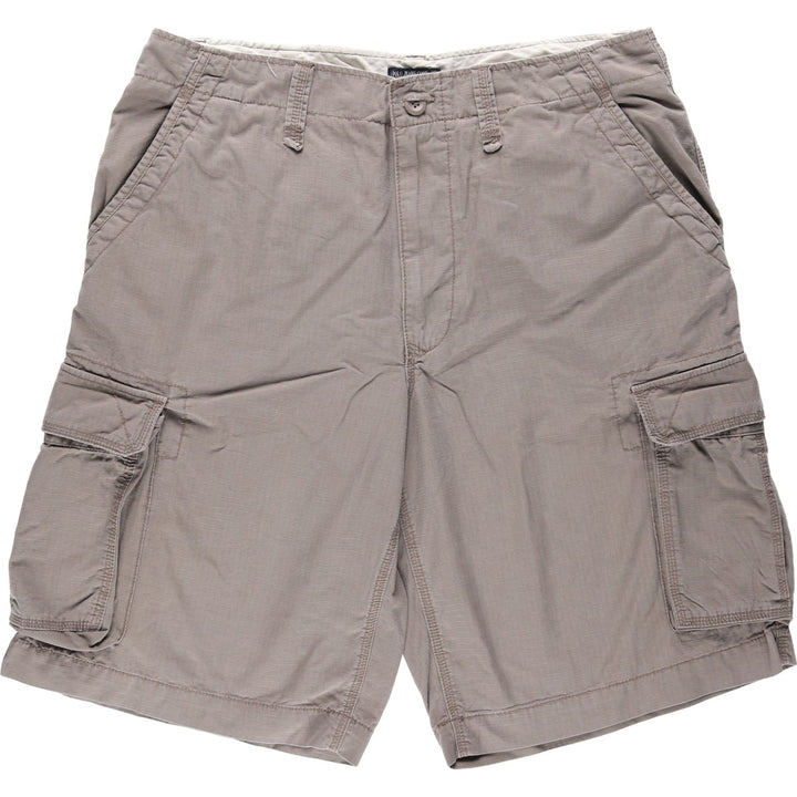 2000'S Ralph Lauren POLO JEANS COMPANY Ripstop Cargo Shorts (Men's W39 equivalent) cotton Khaki type beige Vintage Second Hand