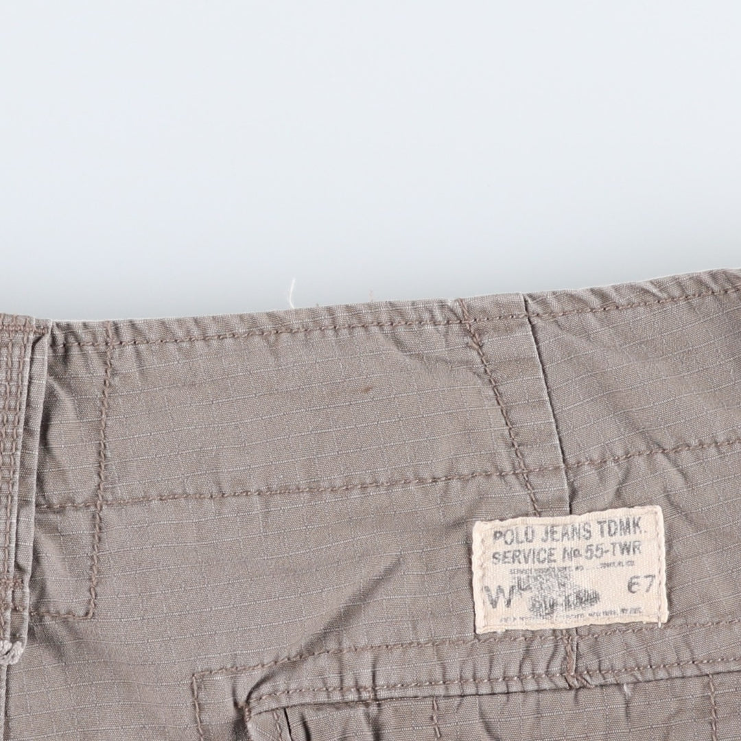 2000'S Ralph Lauren POLO JEANS COMPANY Ripstop Cargo Shorts (Men's W39 equivalent) cotton Khaki type beige Vintage Second Hand
