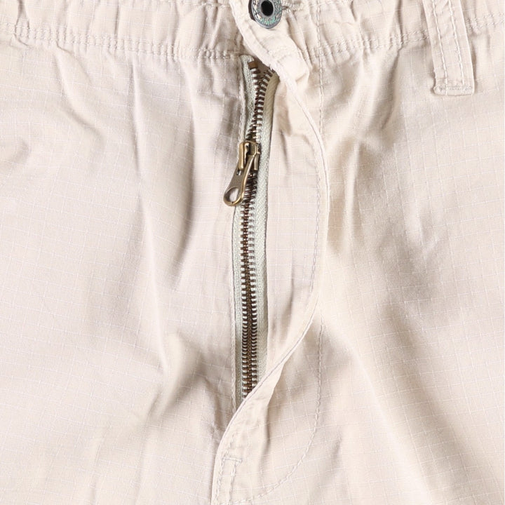 2000'S Ralph Lauren POLO JEANS COMPANY Ripstop Military Cargo Shorts (Men's W37 equivalent) cotton Beige type Vintage Second Hand