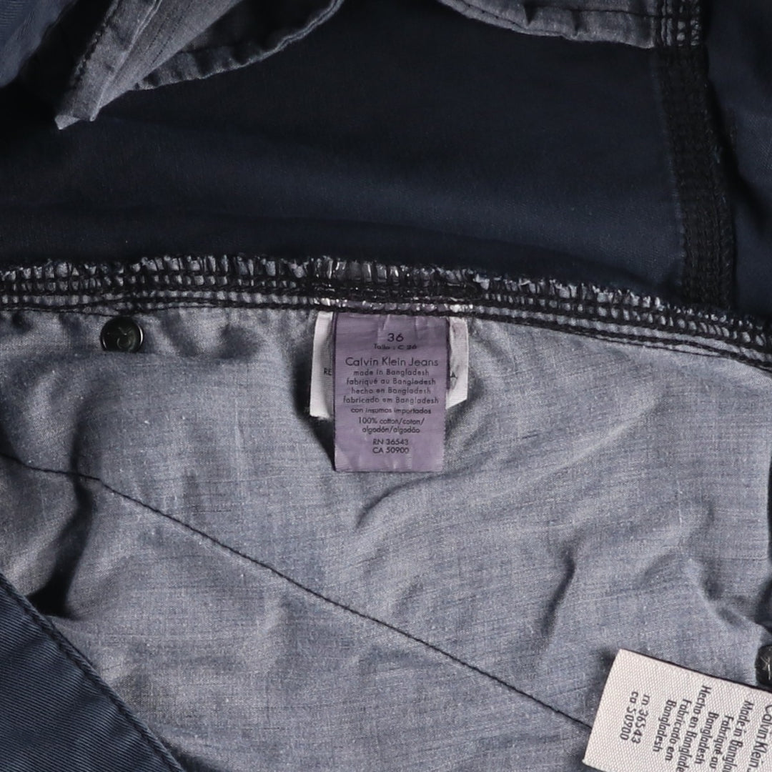 Calvin Klein Jeans Cargo Shorts, Men's Size W38 (approx.) cotton navy blue type Vintage Second Hand