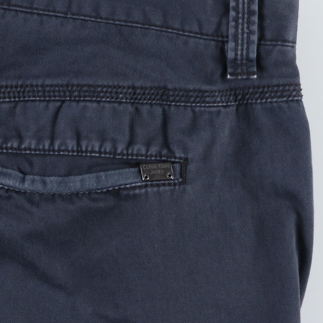 Calvin Klein Jeans Cargo Shorts, Men's Size W38 (approx.) cotton navy blue type Vintage Second Hand