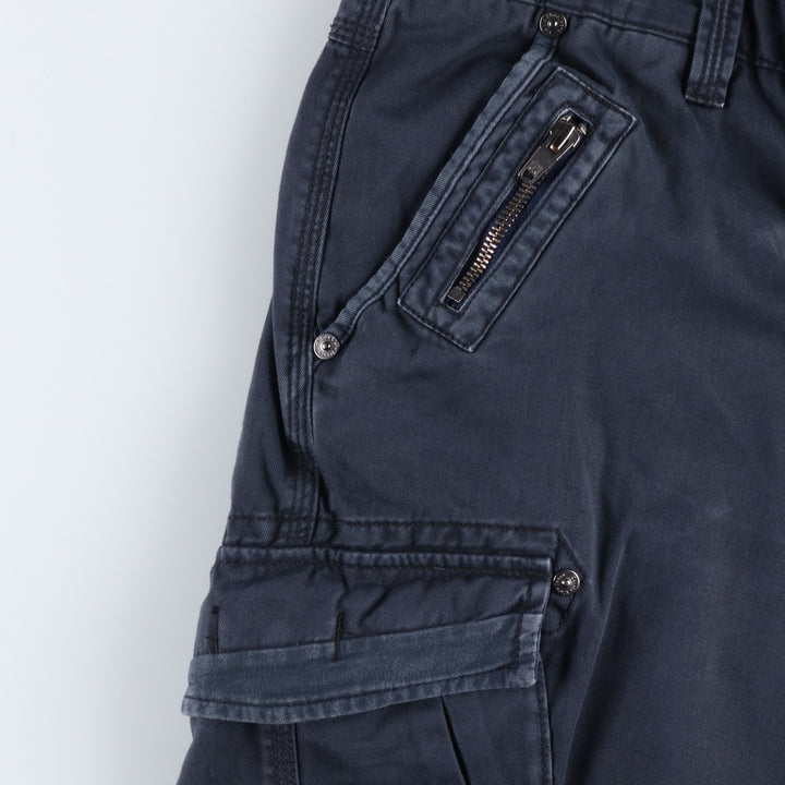 Calvin Klein Jeans Cargo Shorts, Men's Size W38 (approx.) cotton navy blue type Vintage Second Hand