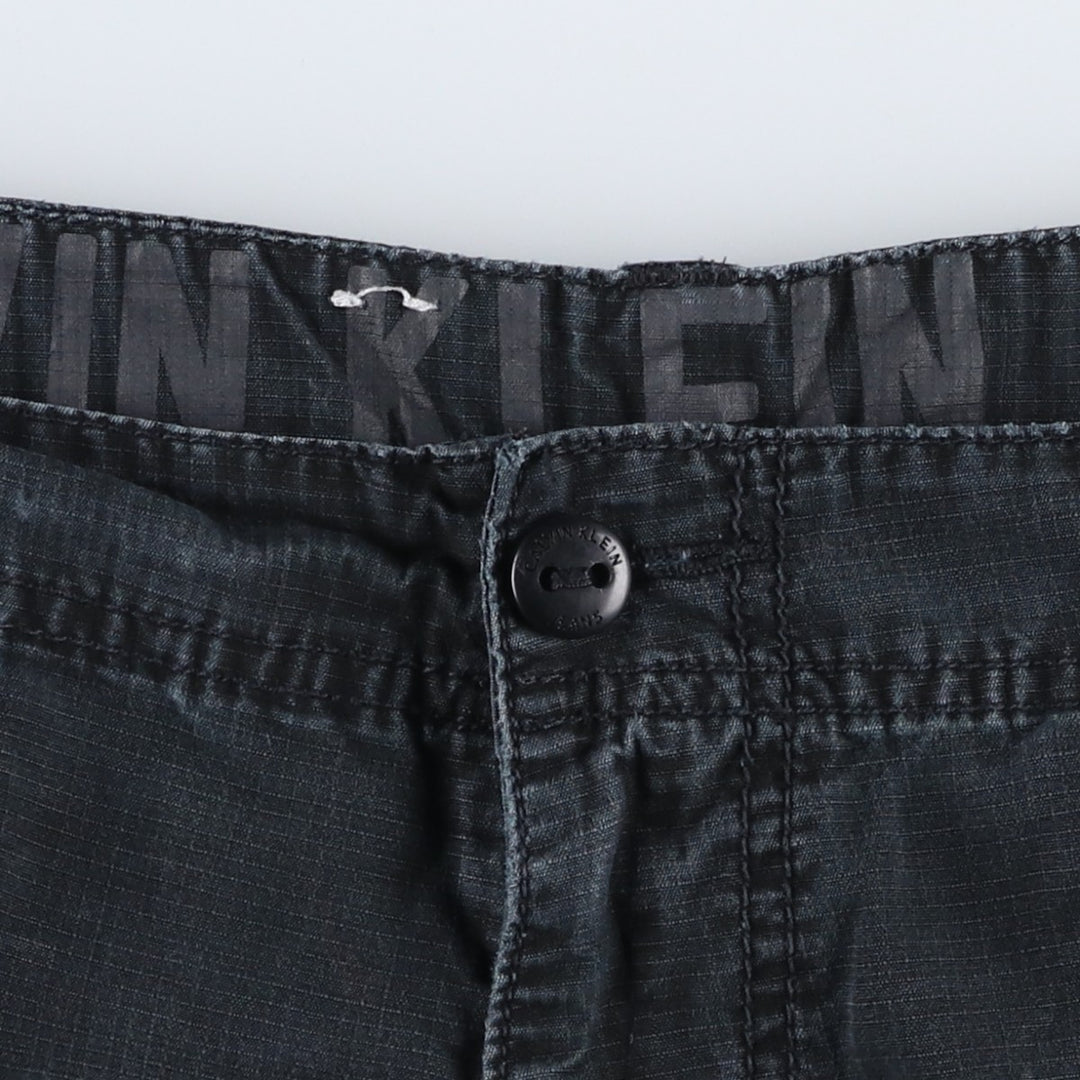 2000'S Calvin Klein Jeans Cargo Shorts, Men's Size W36 (approx.) cotton black type Vintage Second Hand