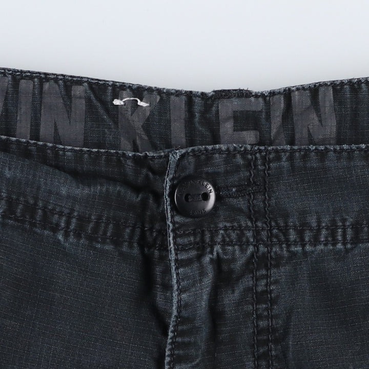 2000'S Calvin Klein Jeans Cargo Shorts, Men's Size W36 (approx.) cotton black type Vintage Second Hand