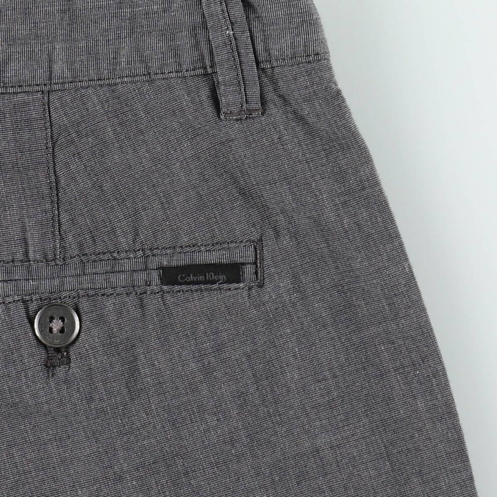 90s-00'S Calvin Klein chambray cargo shorts, men's size W34 (approx.) cotton gray type Vintage Second Hand
