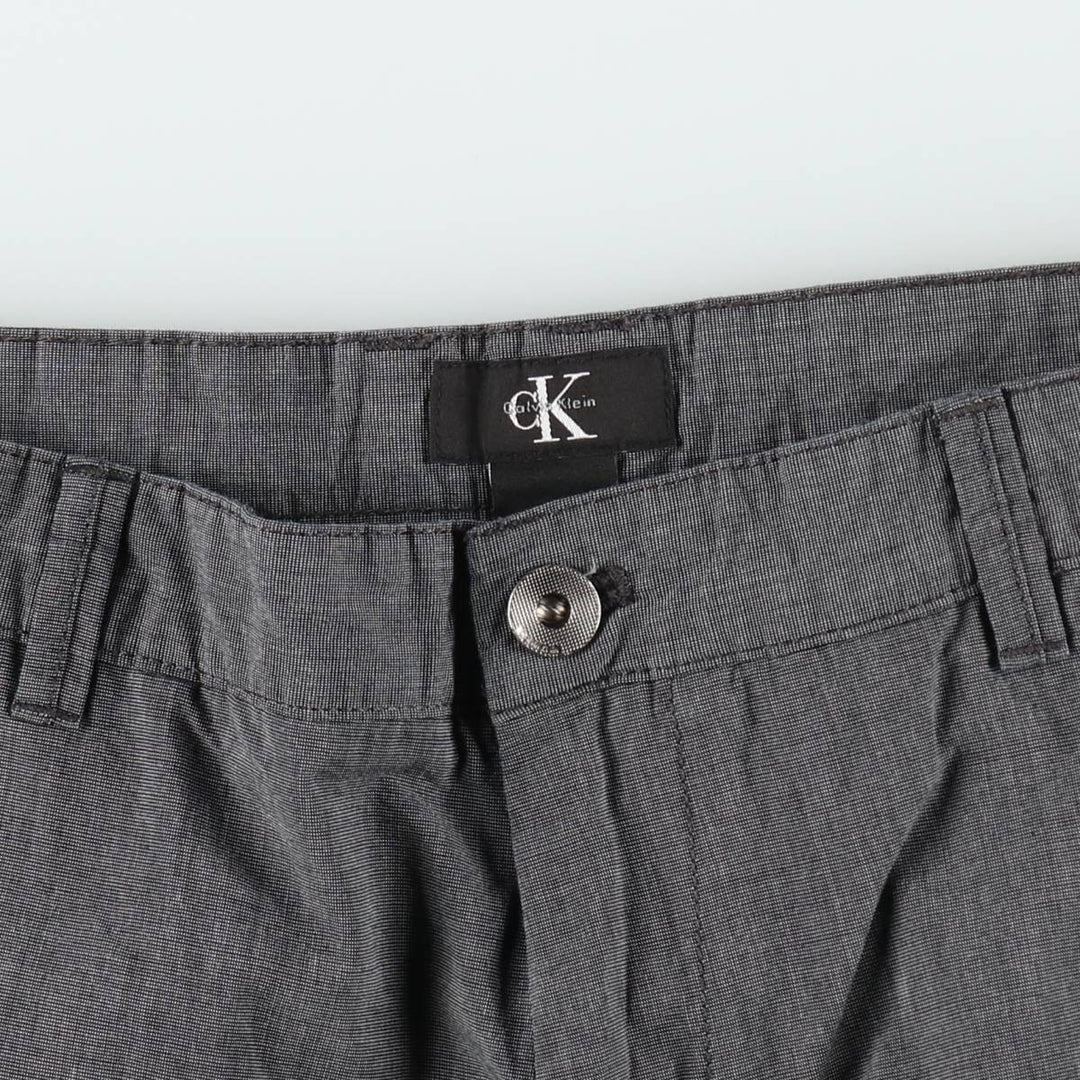 90s-00'S Calvin Klein chambray cargo shorts, men's size W34 (approx.) cotton gray type Vintage Second Hand