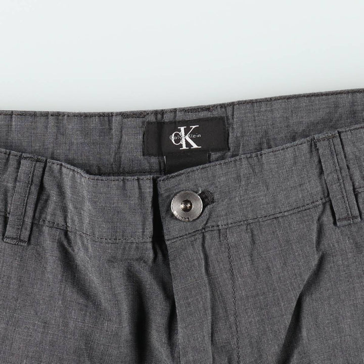 90s-00'S Calvin Klein chambray cargo shorts, men's size W34 (approx.) cotton gray type Vintage Second Hand