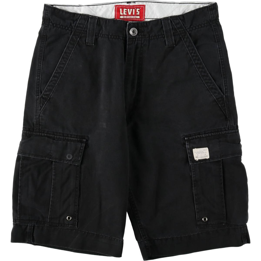 Levi's CARGO Cargo Shorts, Men's Size W33 (approx.) cotton black type Vintage Second Hand