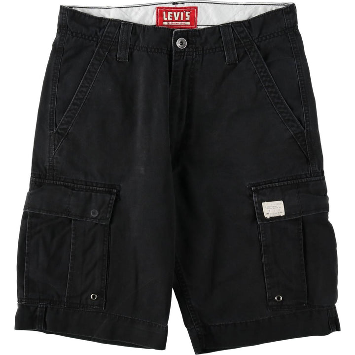 Levi's CARGO Cargo Shorts, Men's Size W33 (approx.) cotton black type Vintage Second Hand