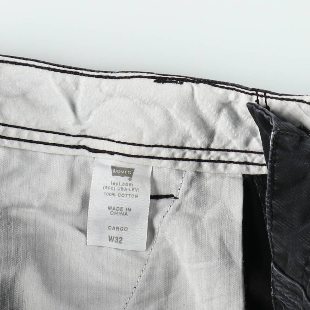 Levi's CARGO Cargo Shorts, Men's Size W33 (approx.) cotton black type Vintage Second Hand