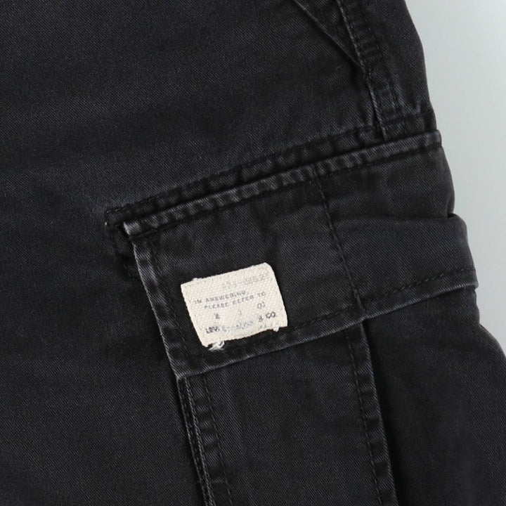 Levi's CARGO Cargo Shorts, Men's Size W33 (approx.) cotton black type Vintage Second Hand