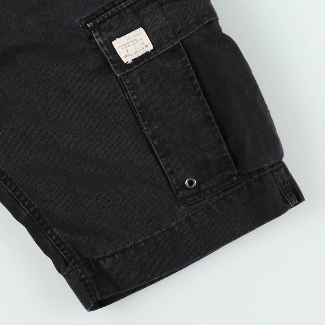 Levi's CARGO Cargo Shorts, Men's Size W33 (approx.) cotton black type Vintage Second Hand