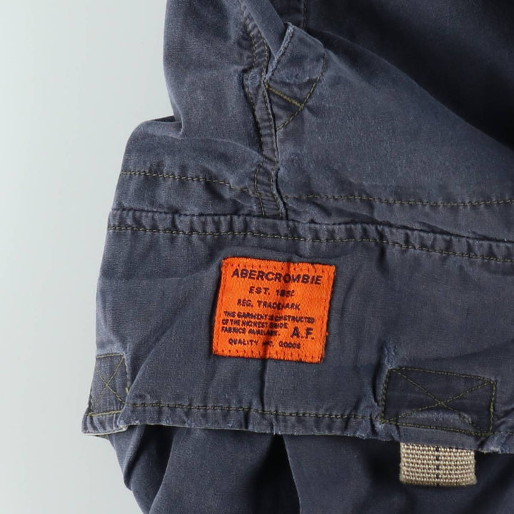 Abercrombie and Fitch cargo shorts, men's size W34 (approx.) cotton navy blue type Vintage Second Hand
