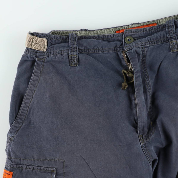 Abercrombie and Fitch cargo shorts, men's size W34 (approx.) cotton navy blue type Vintage Second Hand
