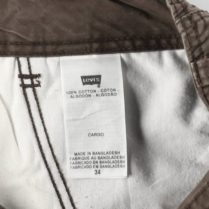 Levi's CARGO shorts, men's size W37 (approx.) cotton brown type Vintage Second Hand
