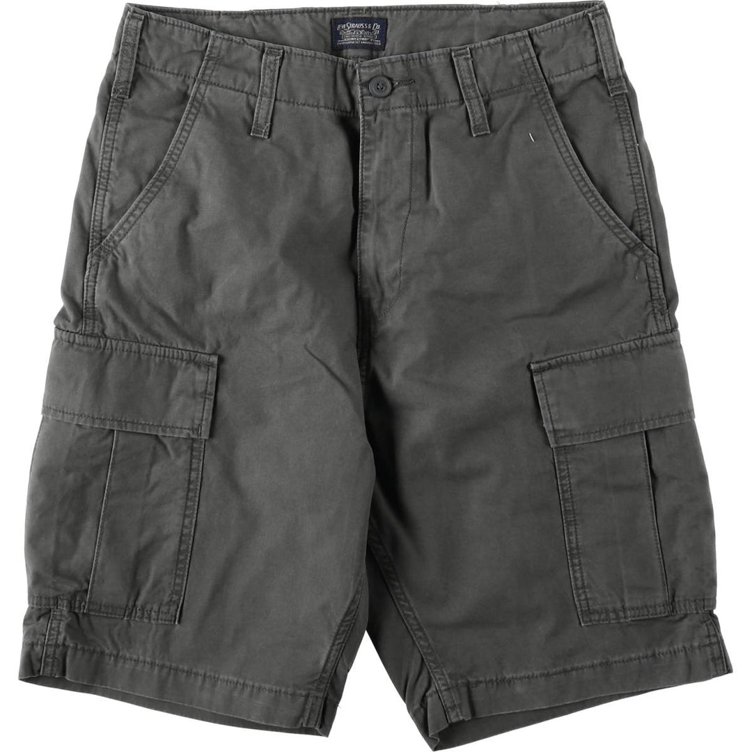 Levi's cargo shorts, men's size W31 (approx.) cotton gray type Vintage Second Hand