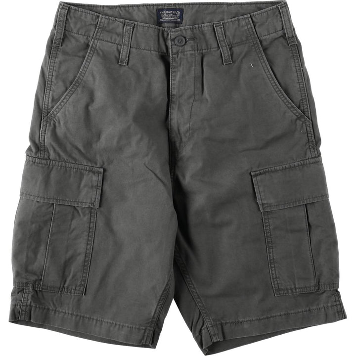 Levi's cargo shorts, men's size W31 (approx.) cotton gray type Vintage Second Hand