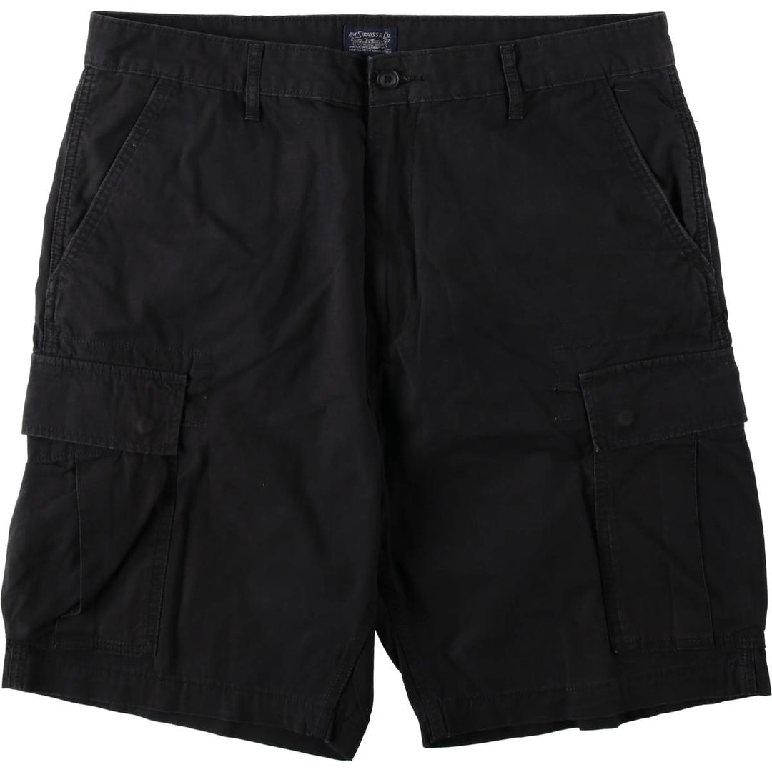 Levi's ripstop cargo shorts, men's size W37 (approx.) cotton black type Vintage Second Hand