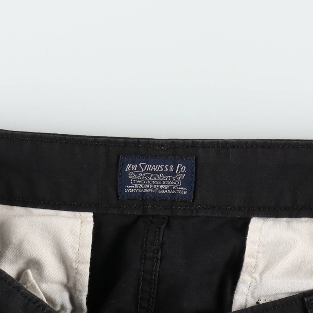 Levi's ripstop cargo shorts, men's size W37 (approx.) cotton black type Vintage Second Hand