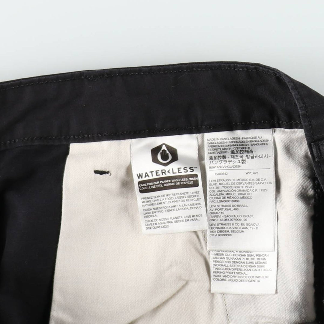 Levi's ripstop cargo shorts, men's size W37 (approx.) cotton black type Vintage Second Hand
