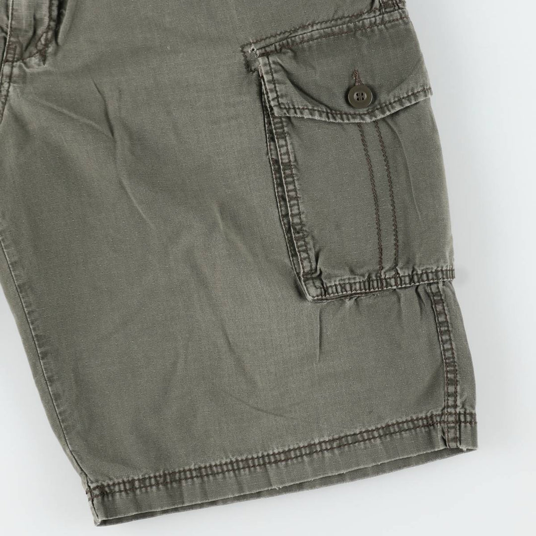 Calvin Klein Jeans Ripstop Cargo Shorts, Men's Size W39 (approx.) cotton Khaki type Vintage Second Hand