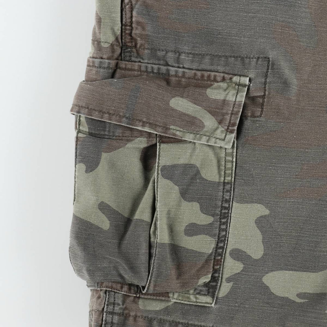Levi's camouflage pattern cargo shorts, men's size W35 (approx.) cotton Khaki type Vintage Second Hand