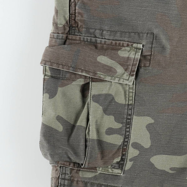 Levi's camouflage pattern cargo shorts, men's size W35 (approx.) cotton Khaki type Vintage Second Hand