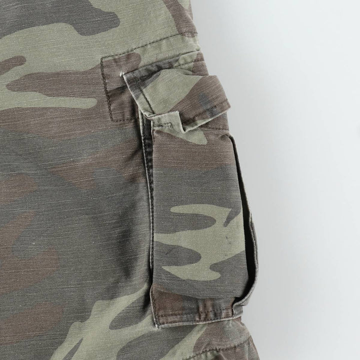 Levi's camouflage pattern cargo shorts, men's size W35 (approx.) cotton Khaki type Vintage Second Hand