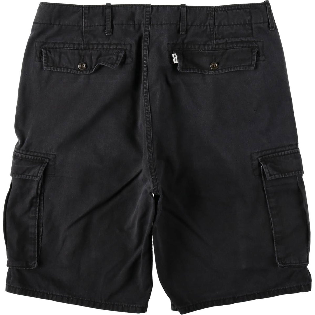 Levi's cargo shorts, men's size W37 (approx.) cotton black type Vintage Second Hand