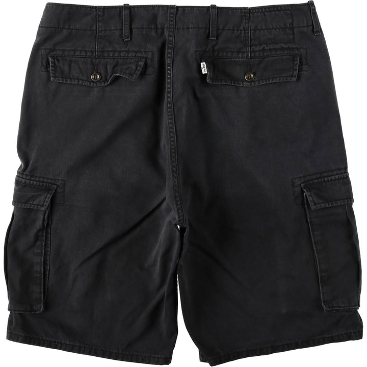 Levi's cargo shorts, men's size W37 (approx.) cotton black type Vintage Second Hand