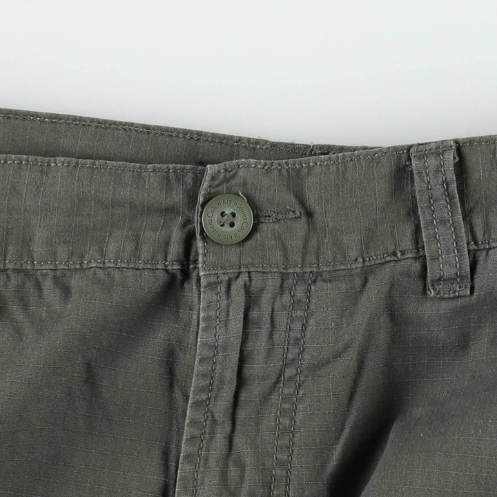 2000s- Calvin Klein Jeans Ripstop Cargo Shorts (Men's W37 equivalent) cotton Khaki type Vintage Second Hand