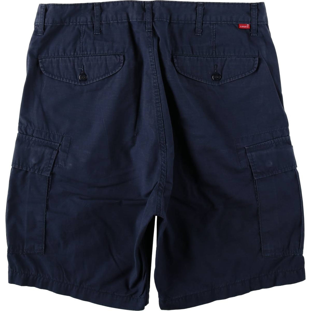 Levi's ripstop cargo shorts, men's size W37 (approx.) cotton navy blue type Vintage Second Hand