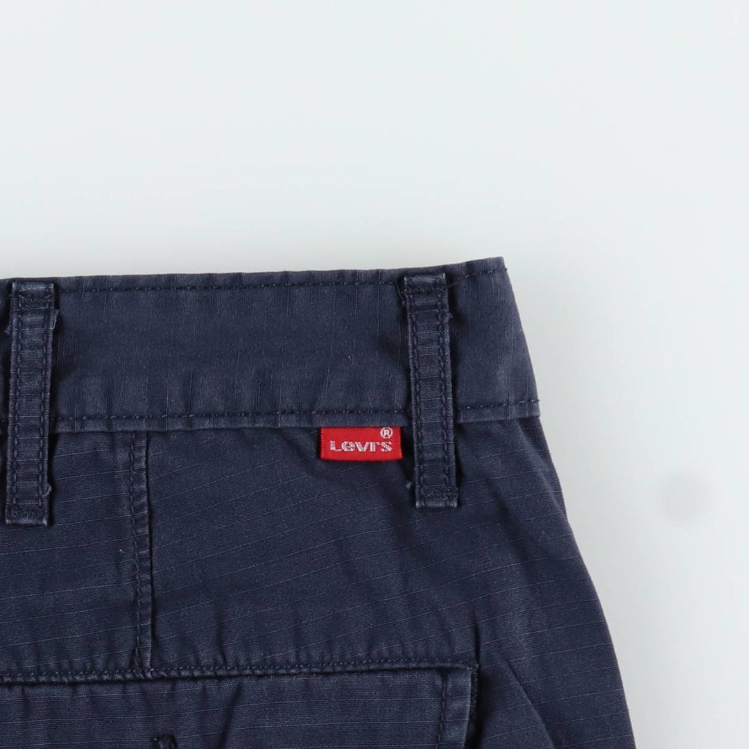 Levi's ripstop cargo shorts, men's size W37 (approx.) cotton navy blue type Vintage Second Hand