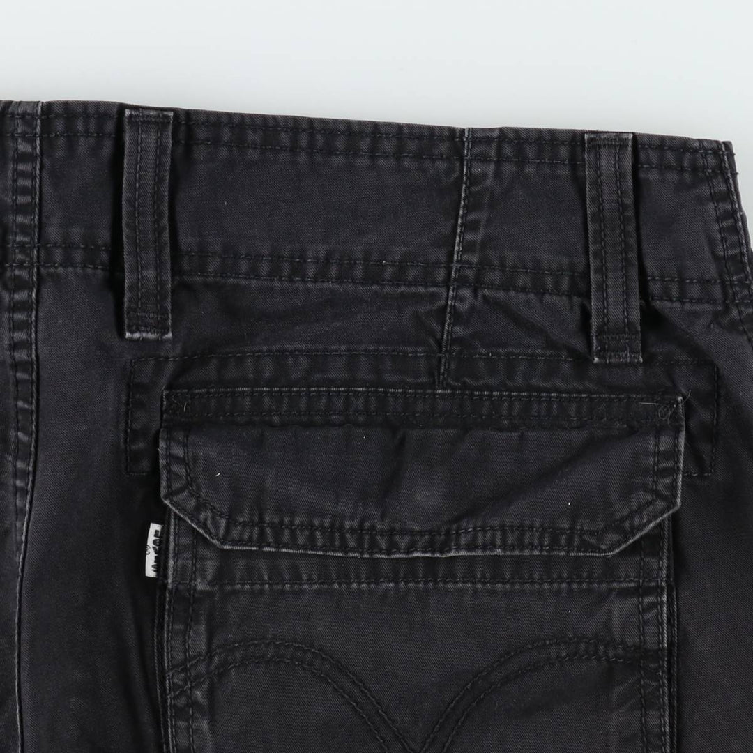 Levi's CARGO Cargo Shorts, Men's Size W35 (approx.) cotton black type Vintage Second Hand