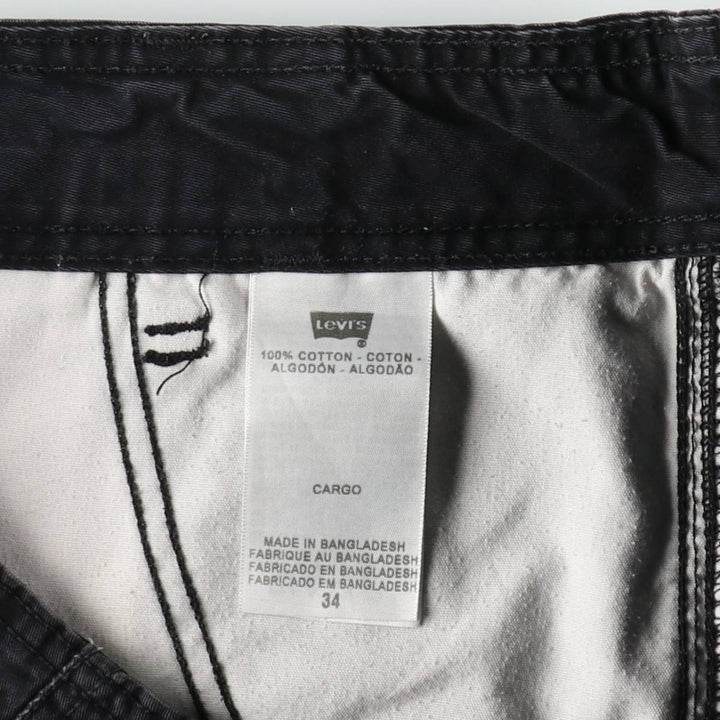 Levi's CARGO Cargo Shorts, Men's Size W35 (approx.) cotton black type Vintage Second Hand