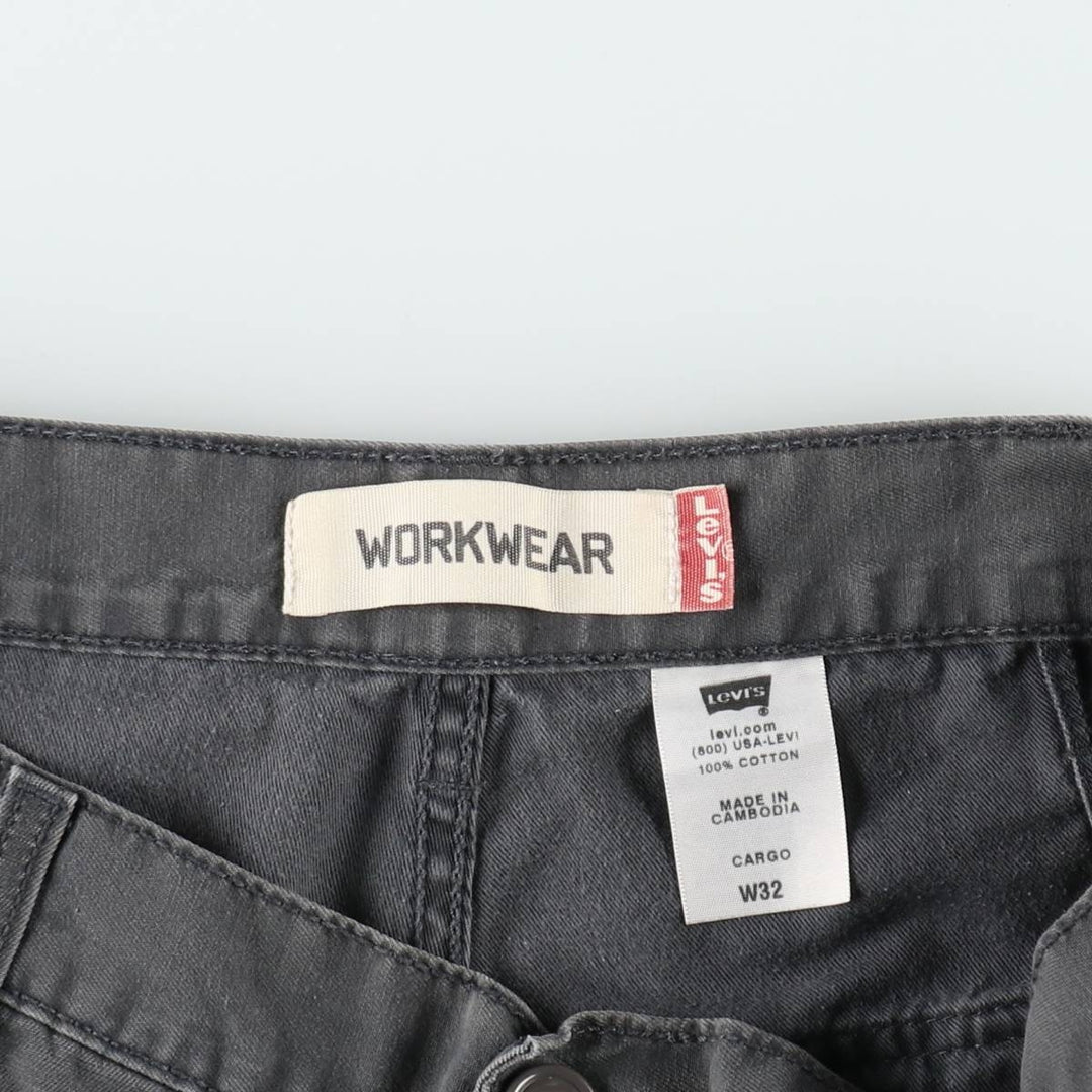 Levi's WORKWEAR Cargo Shorts, Men's Size W36 (approx.) cotton Charcoal Vintage Second Hand