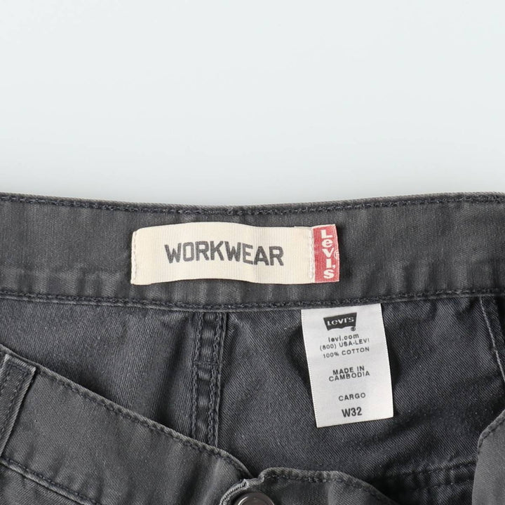 Levi's WORKWEAR Cargo Shorts, Men's Size W36 (approx.) cotton Charcoal Vintage Second Hand