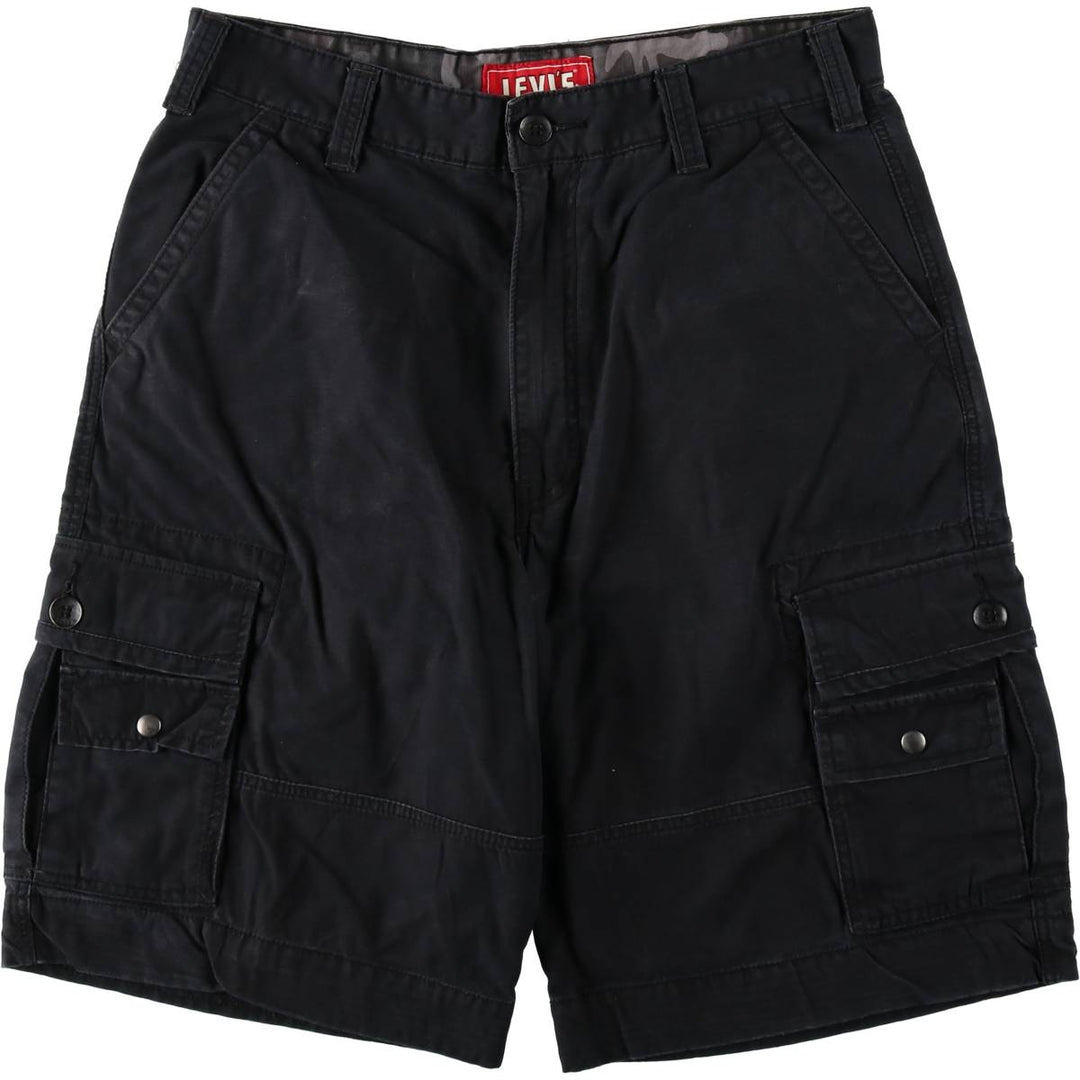 Levi's cargo shorts, men's size W36 (approx.) cotton black type Vintage Second Hand