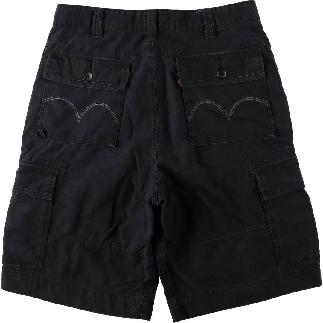 Levi's cargo shorts, men's size W36 (approx.) cotton black type Vintage Second Hand