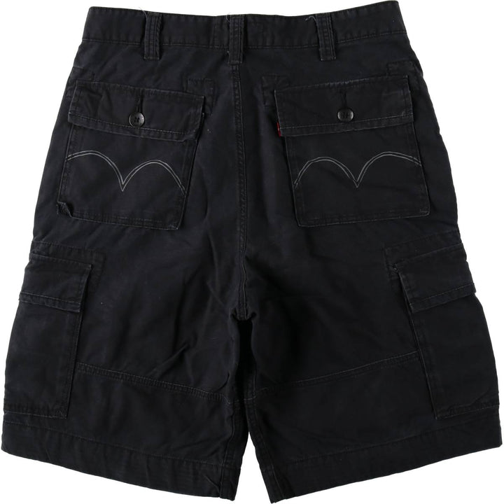 Levi's cargo shorts, men's size W36 (approx.) cotton black type Vintage Second Hand
