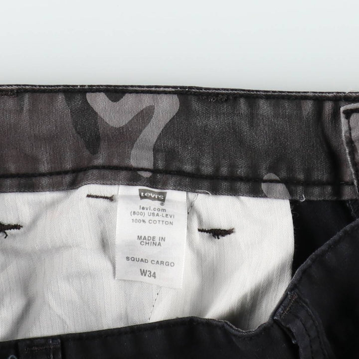 Levi's cargo shorts, men's size W36 (approx.) cotton black type Vintage Second Hand