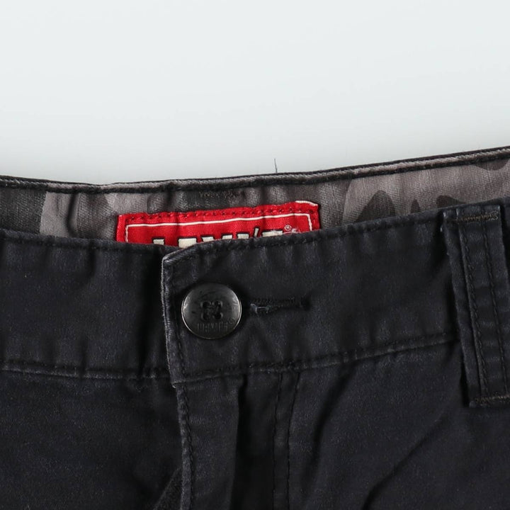 Levi's cargo shorts, men's size W36 (approx.) cotton black type Vintage Second Hand