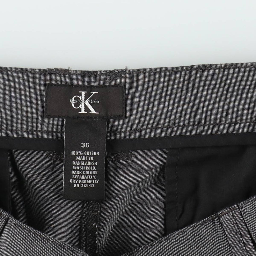 90s-00'S Calvin Klein Chambray Cargo Shorts, Men's Size W37 (approx.), Vintage cotton gray type Vintage Second Hand