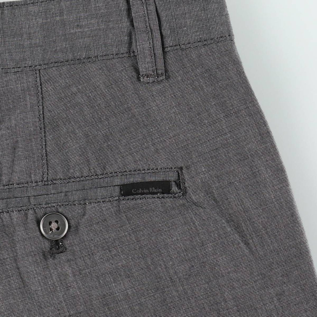 90s-00'S Calvin Klein Chambray Cargo Shorts, Men's Size W37 (approx.), Vintage cotton gray type Vintage Second Hand