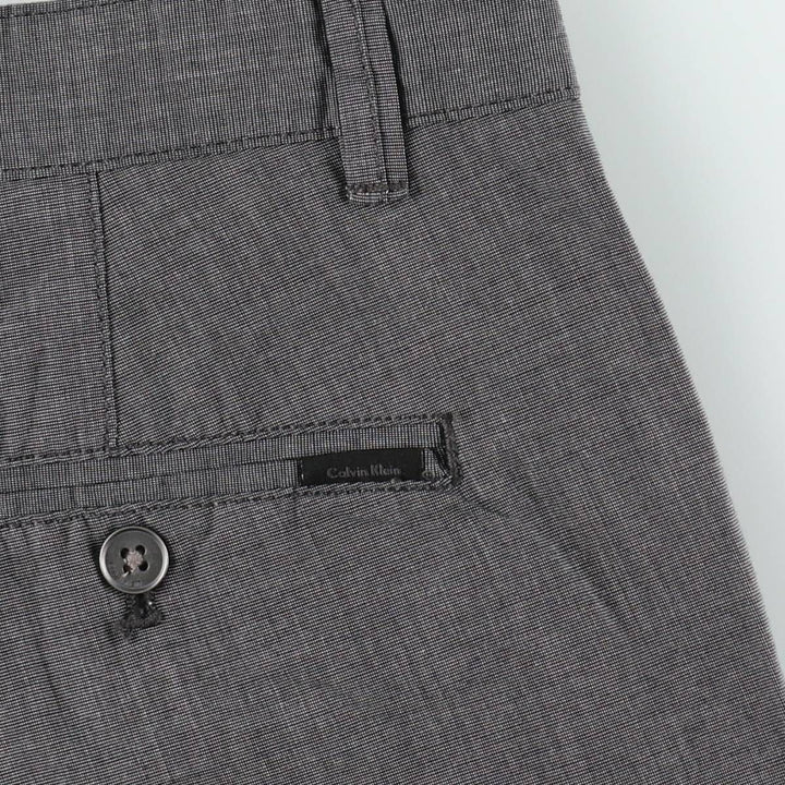 90s-00'S Calvin Klein Chambray Cargo Shorts, Men's Size W37 (approx.), Vintage cotton gray type Vintage Second Hand