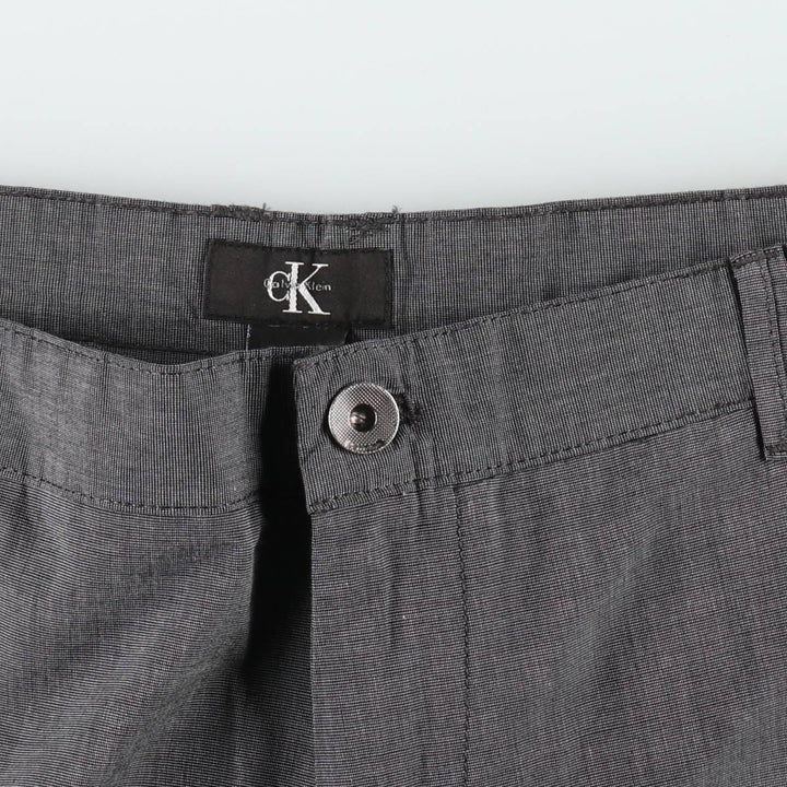 90s-00'S Calvin Klein Chambray Cargo Shorts, Men's Size W37 (approx.), Vintage cotton gray type Vintage Second Hand