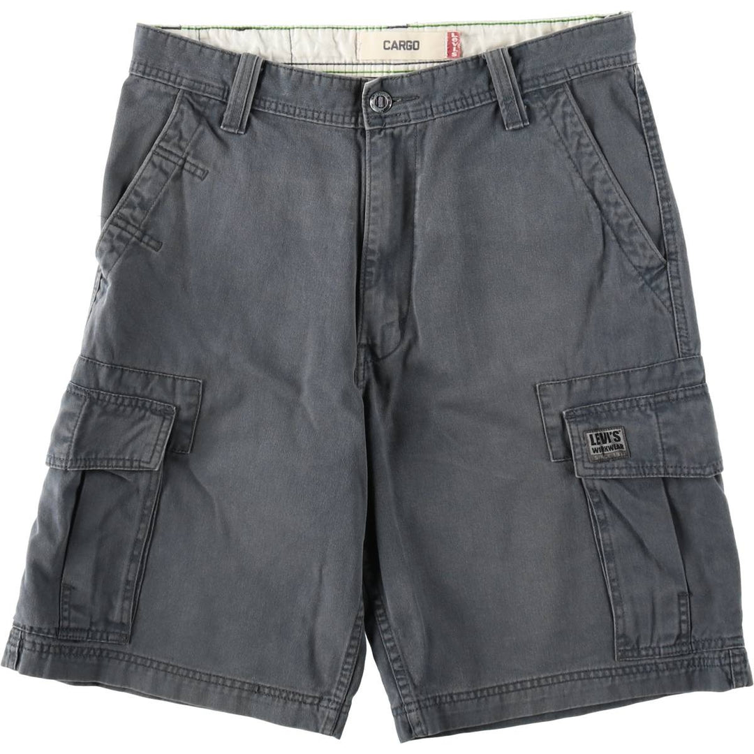 Levi's CARGO Cargo Shorts, Men's Size W34 (approx.) cotton navy blue type Vintage Second Hand