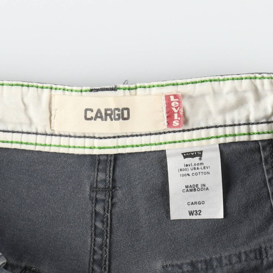 Levi's CARGO Cargo Shorts, Men's Size W34 (approx.) cotton navy blue type Vintage Second Hand