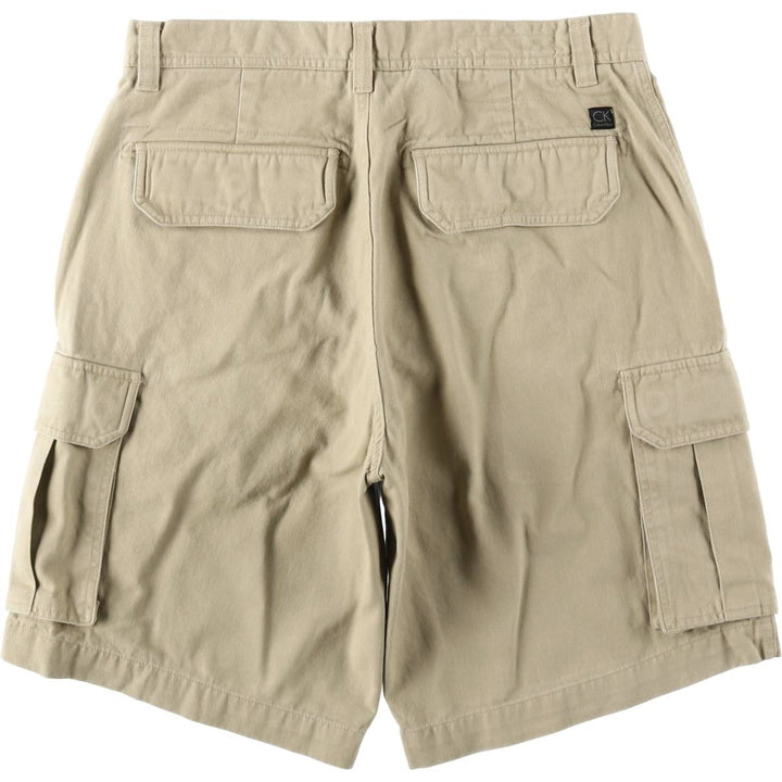 90s-00'S Calvin Klein cargo shorts, men's size W33 (approx.), vintage. cotton Beige type Vintage Second Hand